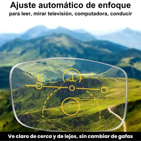 X2 GAFAS MULTIFOCALES INTELIGENTES TR90 CON ZOOM AUTIMATICO, PROTECIÓN DE LUZ AZUL Y EFECTO FOTOCROMÁTICO +2.5 +2.0 +1.5