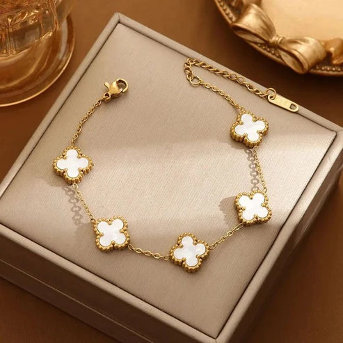2x1  VAN CLEEF GOLD| Van Cleef Gold Edition: 2x1 Pulsera en Bañada en Oro 18K + Caja Premium 🎁